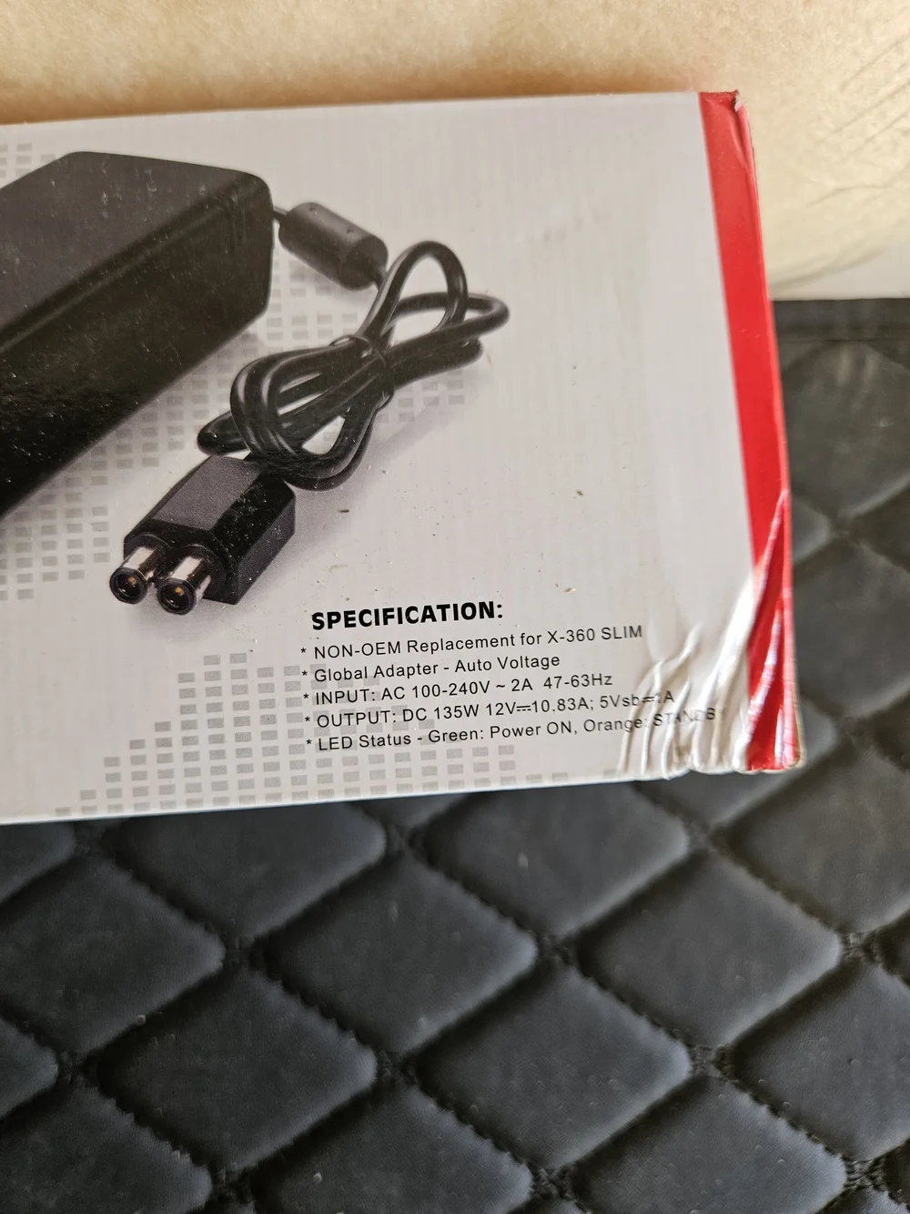 Black AC Adapter Power Supply for X-360 Slim